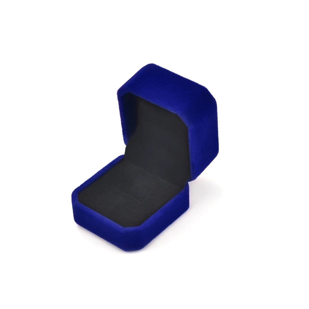 SolariaJewelry Blau Quadratische Samt Schmuck Geschenkbox, Aufbewahrung Box Geschenk Verpackung