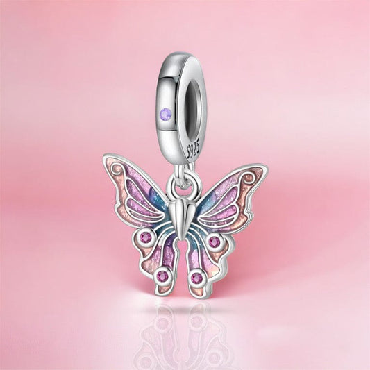SolariaJewelry Elina Fairytopia Schmetterling Anhänger Charm für Bettelarmband, S925 Silber