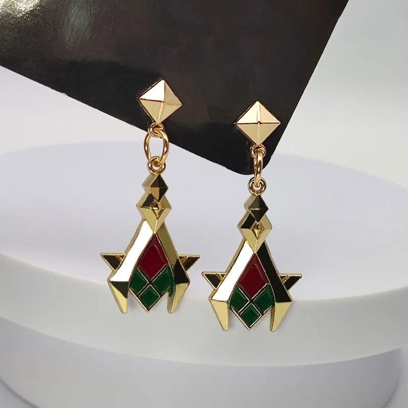 SolariaJewelry Kaveh inspirierte goldene Cosplay Ohrringe