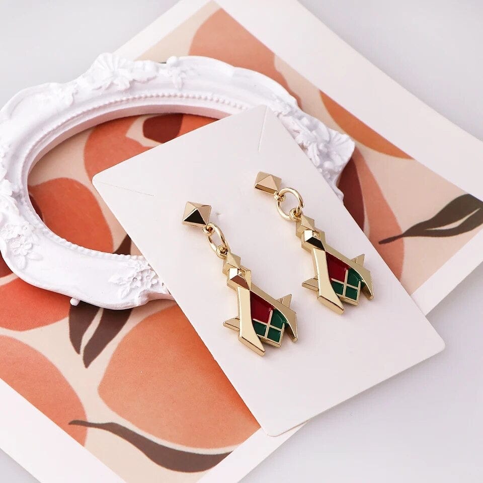 SolariaJewelry Kaveh inspirierte goldene Cosplay Ohrringe