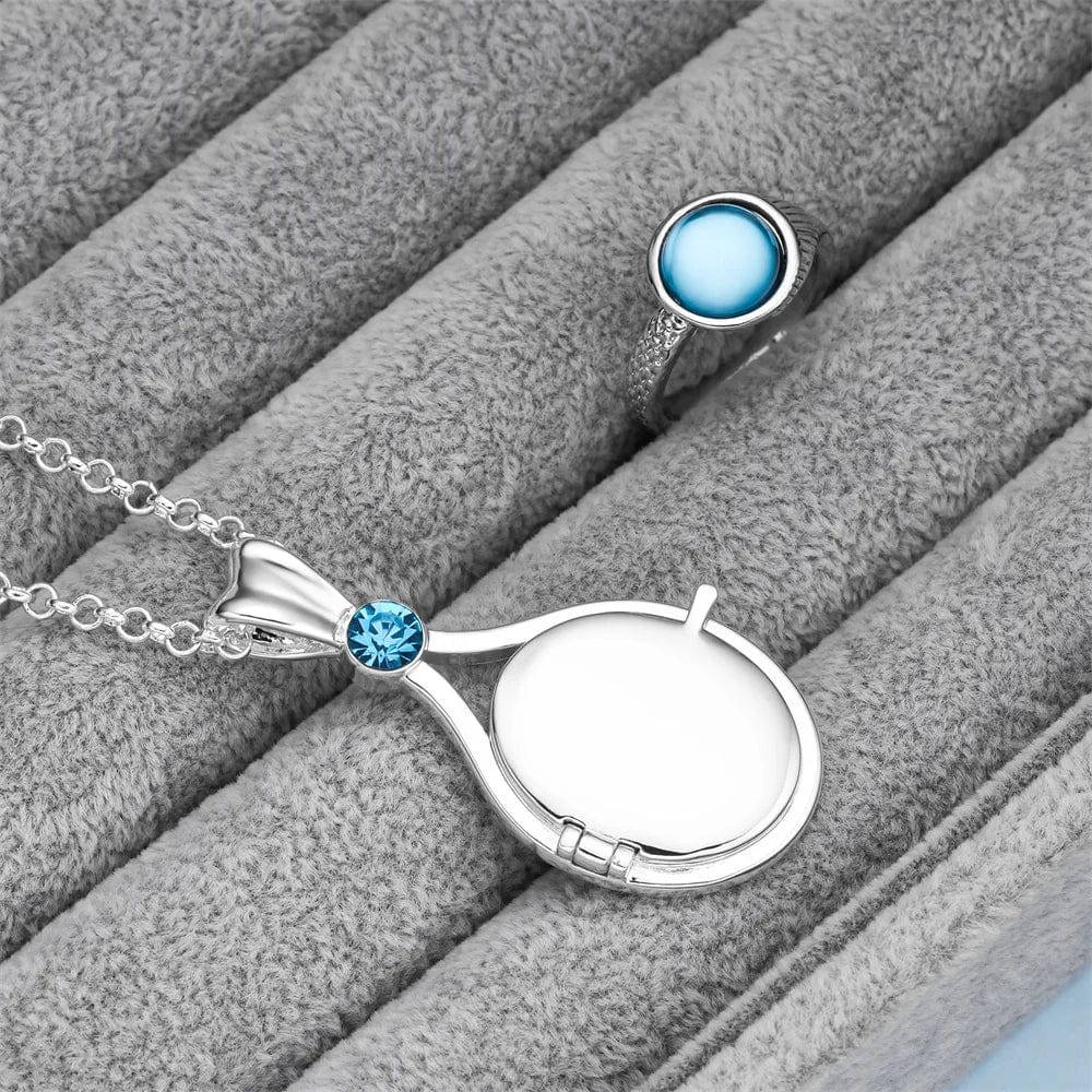 SolariaJewelry Meerjungfrauen Mondstein Kristall Ring - klare Version