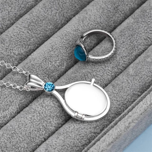 SolariaJewelry Meerjungfrauen Mondstein Kristall Ring - klare Version