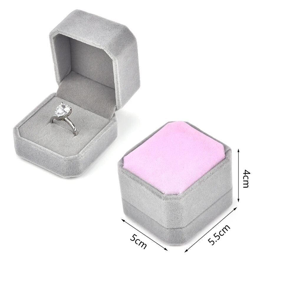 SolariaJewelry Quadratische Samt Schmuck Geschenkbox, Aufbewahrung Box Geschenk Verpackung für Ringe Ohrringe