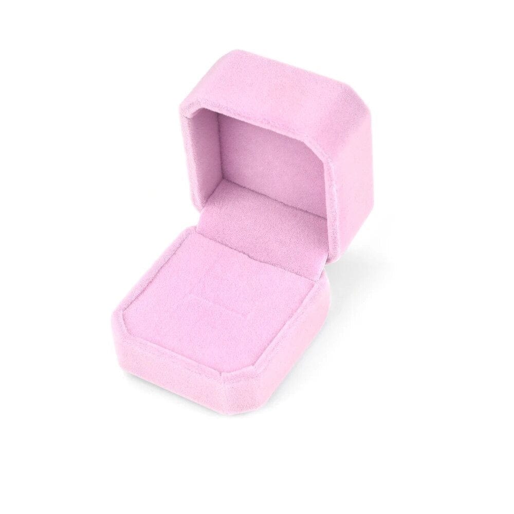 SolariaJewelry Rosa Quadratische Samt Schmuck Geschenkbox, Aufbewahrung Box Geschenk Verpackung
