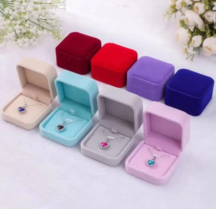 schmuck aufbewahren box Samt Schmuck Geschenkbox, Aufbewahrung Box Geschenk Verpackung für Hal – SolariaJewelry