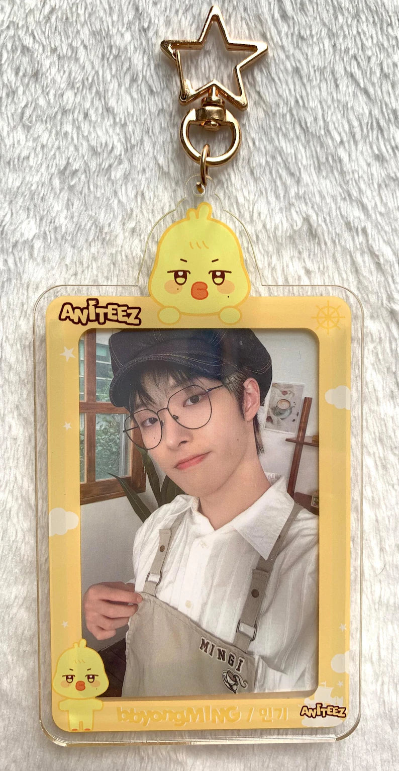 K-Pop Acryl Photocard Keychain, Fotokarten Anhänger, ATEEZ Aniteez