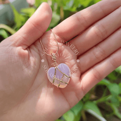 SolariaJewelry 2er Set Deluxe Version - Diamantschloss inspirierte Halskette mit Herz Anhänger