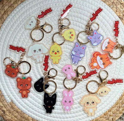 K-Pop Acryl Keychain Anhänger dreiteilig, ATEEZ Aniteez