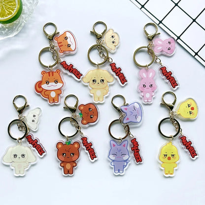 K-Pop Acryl Keychain Anhänger dreiteilig, ATEEZ Aniteez