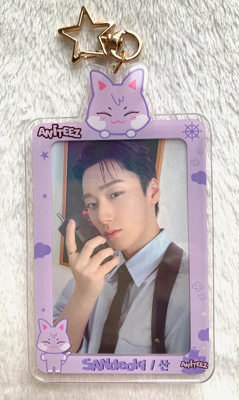 K-Pop Acryl Photocard Keychain, Fotokarten Anhänger, ATEEZ Aniteez