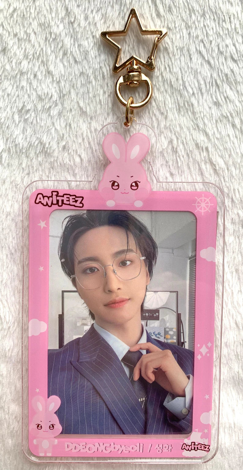 K-Pop Acryl Photocard Keychain, Fotokarten Anhänger, ATEEZ Aniteez