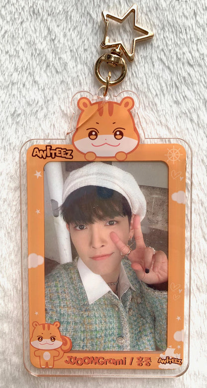 K-Pop Acryl Photocard Keychain, Fotokarten Anhänger, ATEEZ Aniteez