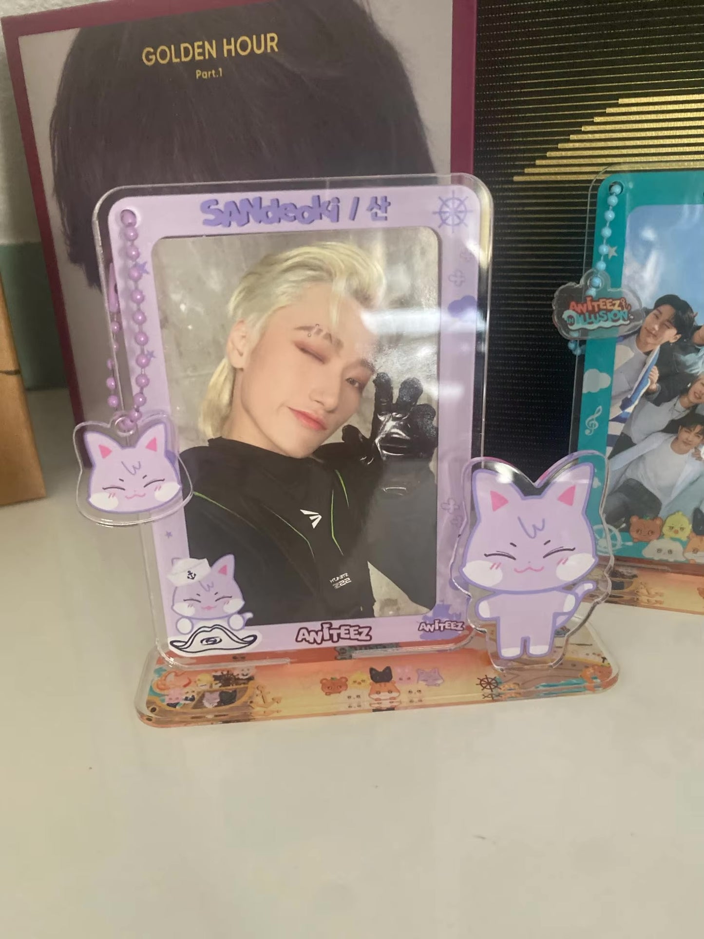 K-Pop Acryl Photocard Holder, Fotokarten Ständer, ATEEZ Aniteez